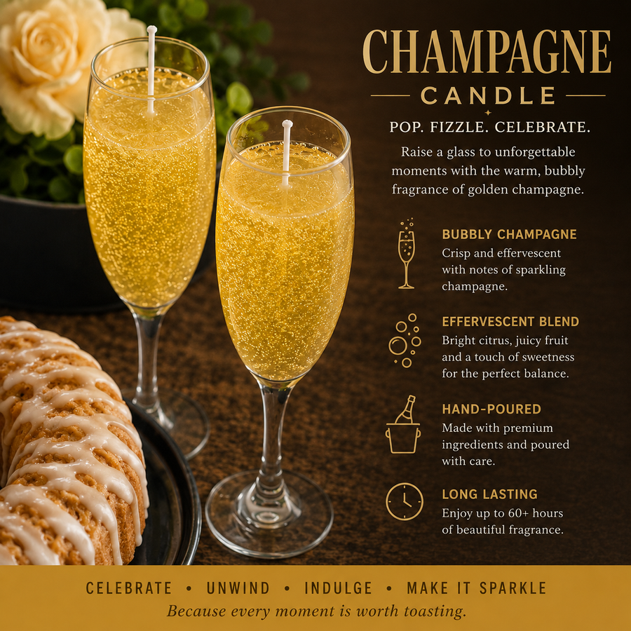 Champagne Candle plain