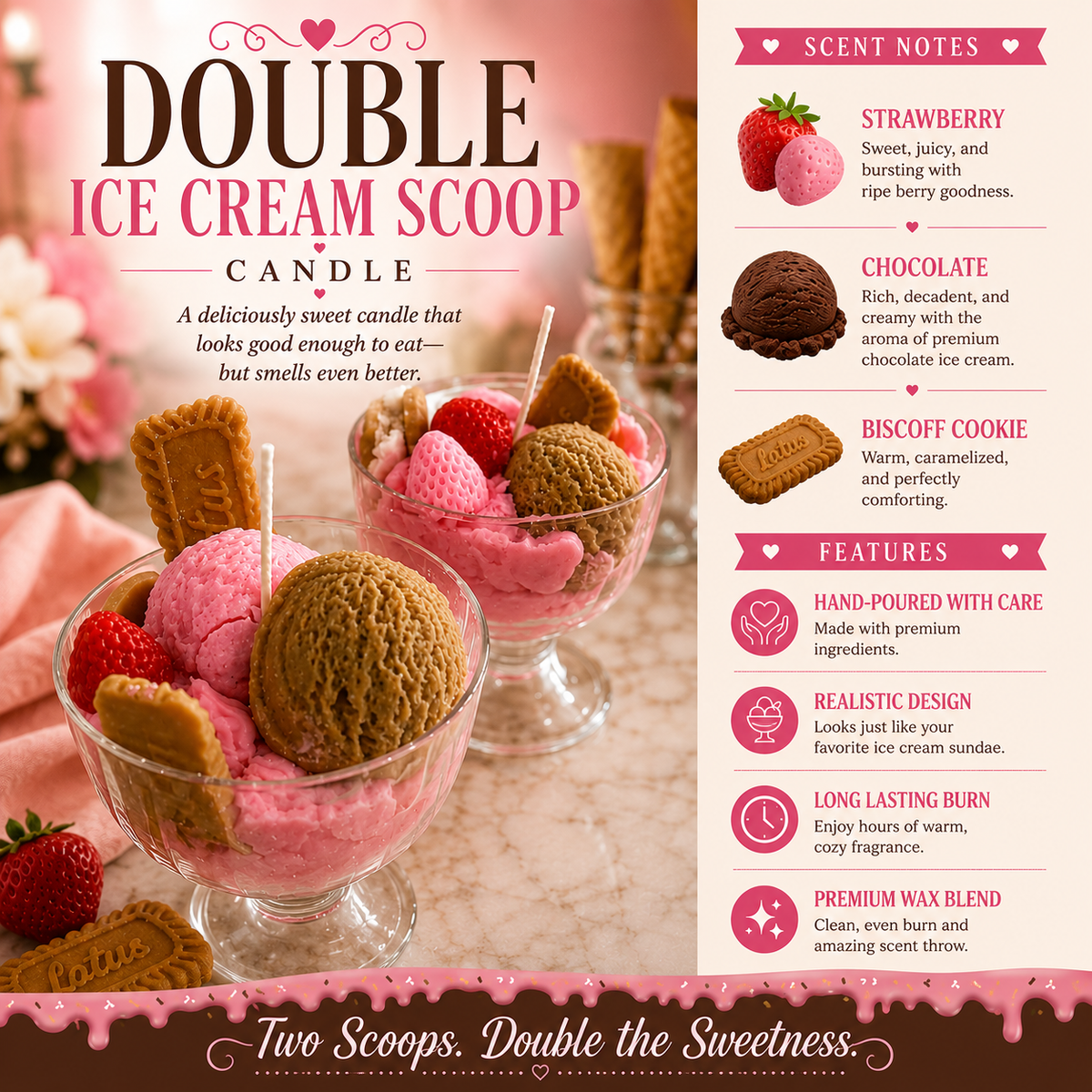Double Ice Cream Candle