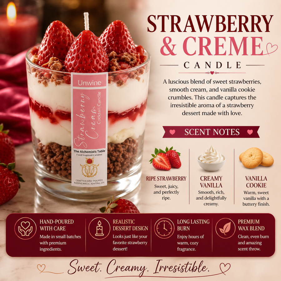 Strawberry and Cream Shortcake Candle